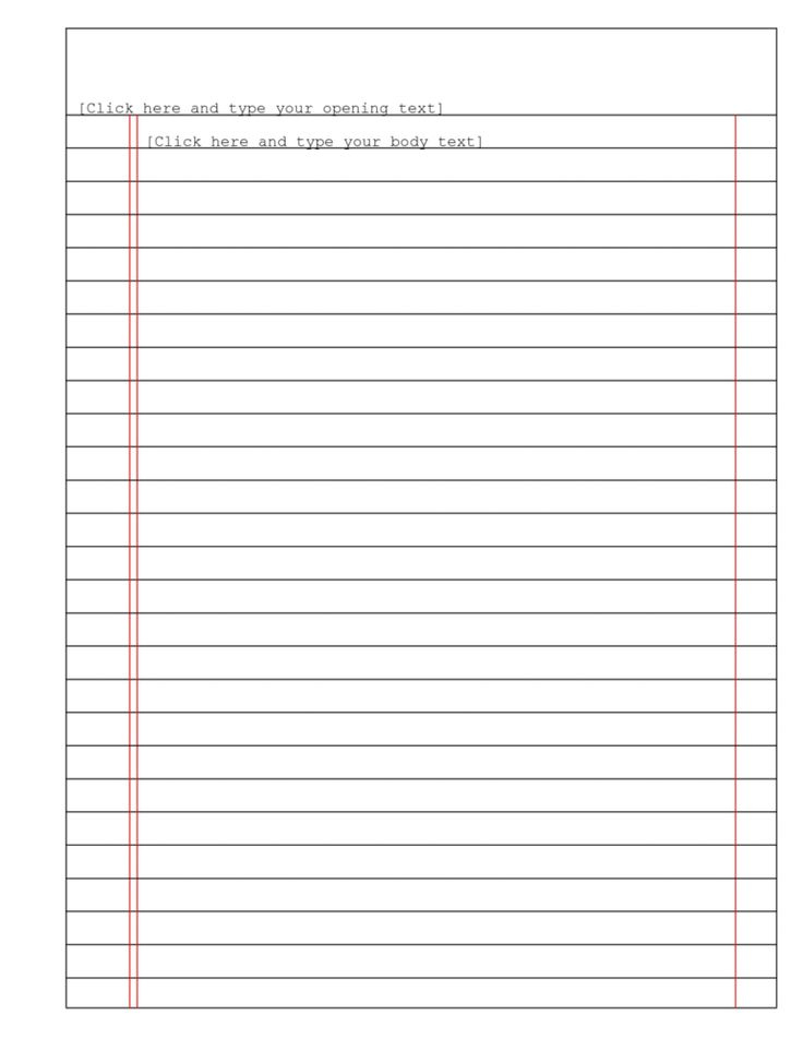 003 Microsoft Word Lined Paper Template Ideas Fantastic For Notebook 