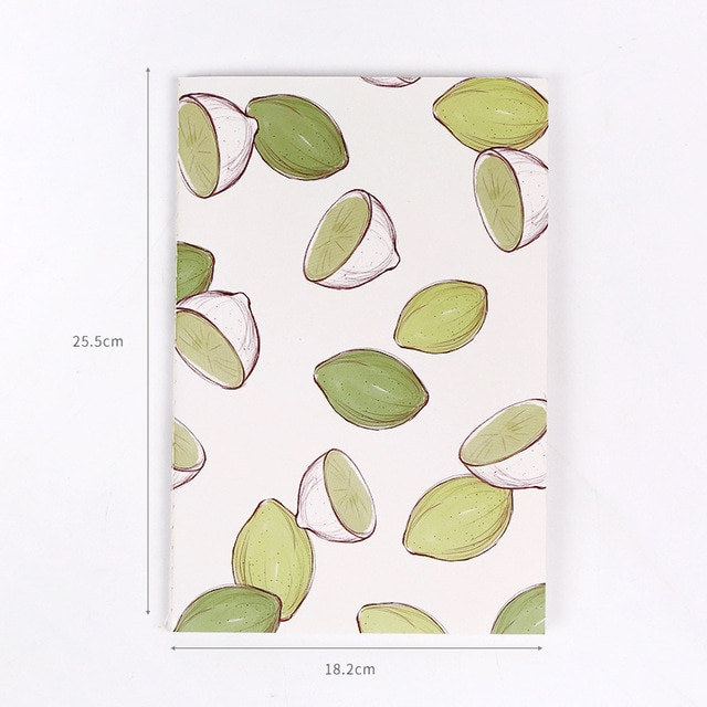 1 Pcs Cute Notebook Paper Cute Fruit Pattern Lined Paper Notepad 
