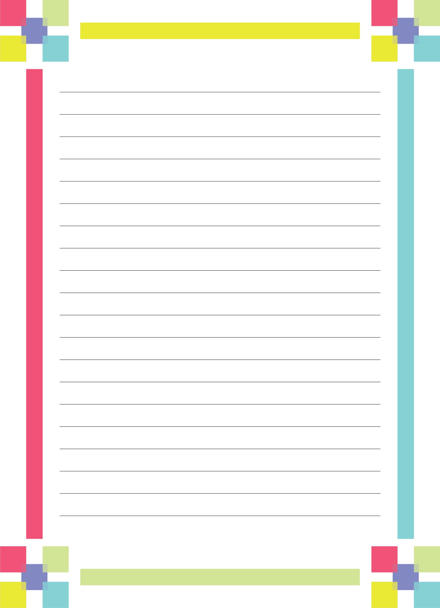 10 Best Dog Free Printable Lined Writing Paper With Borders 