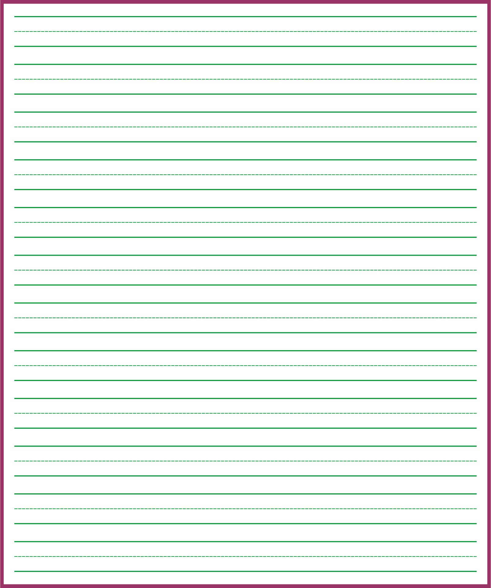 10 Best Standard Printable Lined Writing Paper Printablee