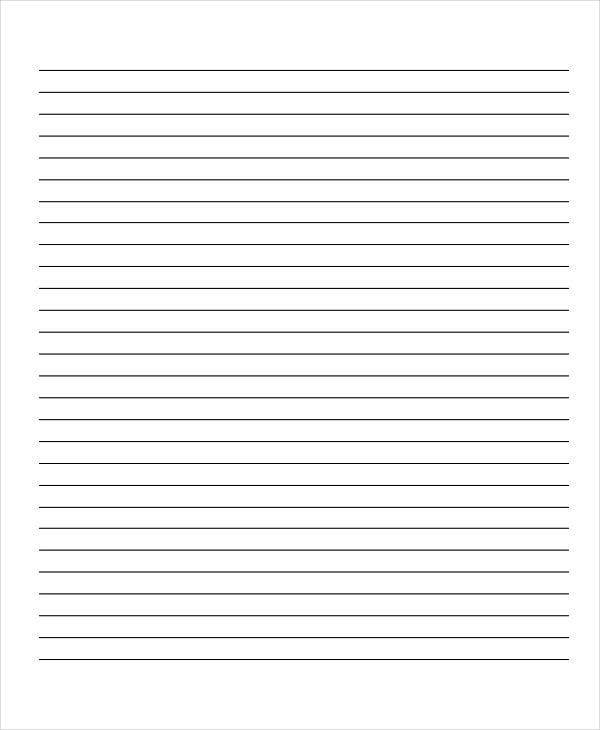 10 Lined Paper Templates Free Sample Example Format Download Free 