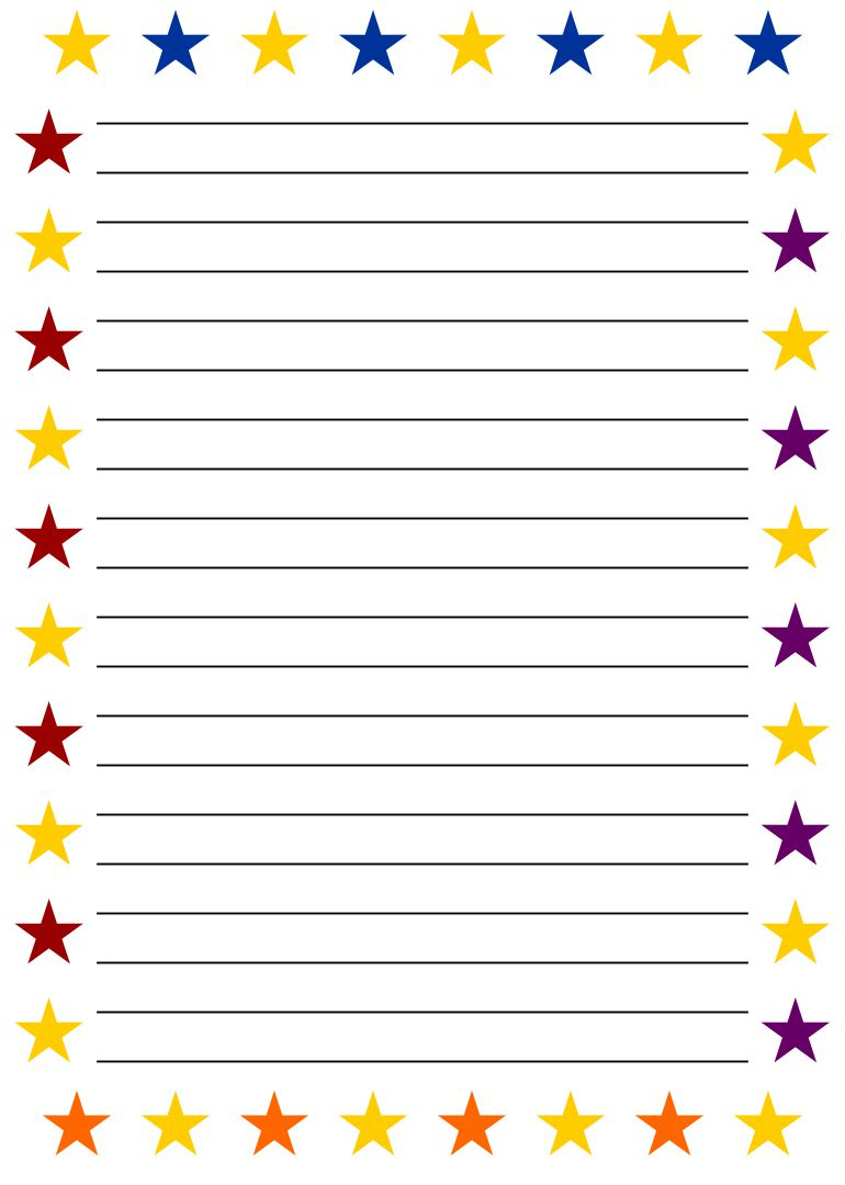 Print Lined Paper Border