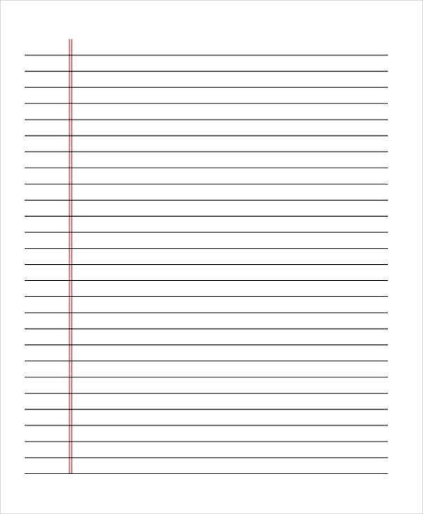 School Lined Paper Printable Free