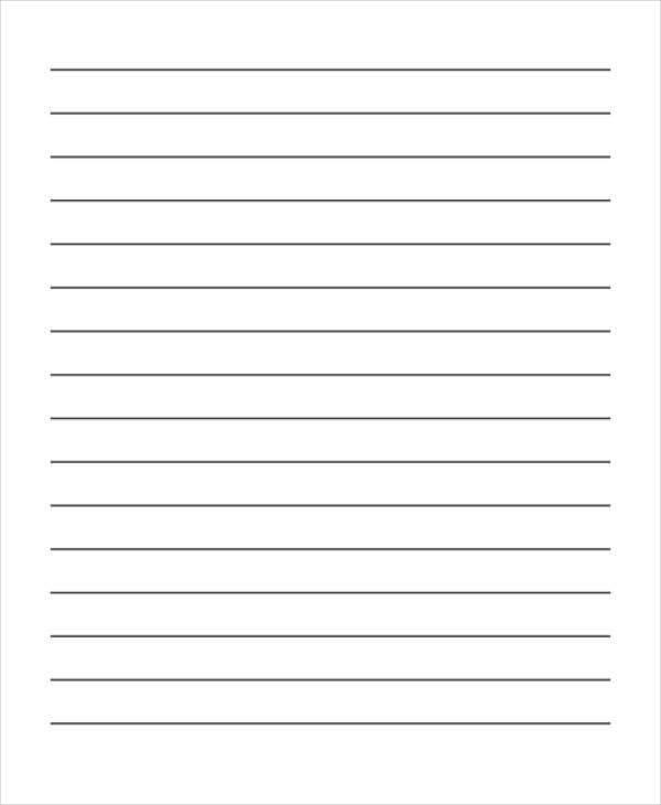 Lined Paper Free Template