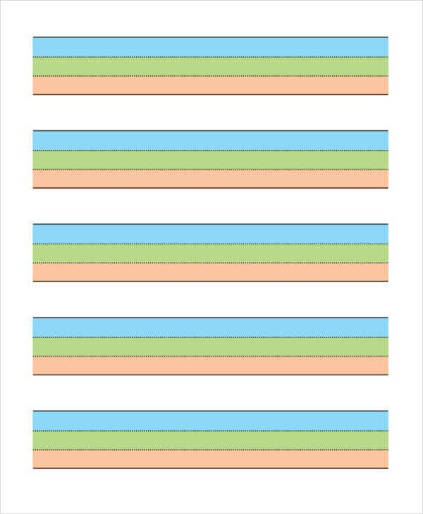 Printable Lined Writing Paper Template Colored Lines