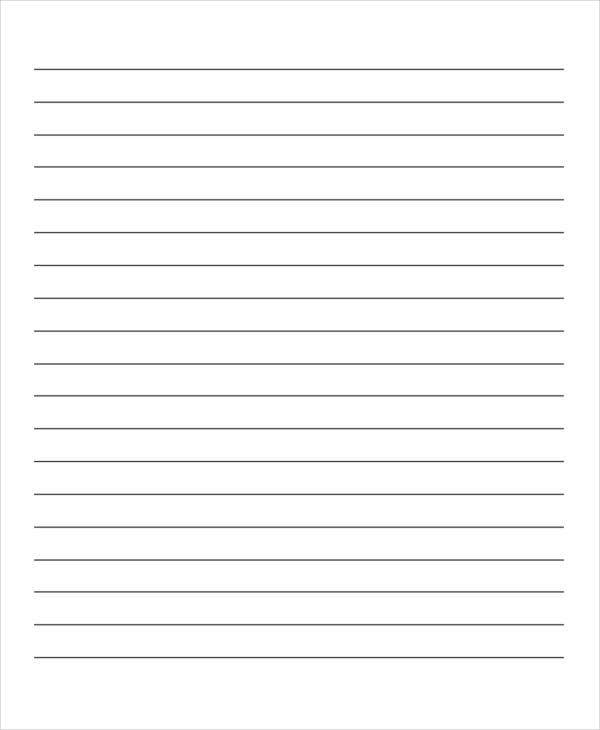 Free Printable Lined Paper A4