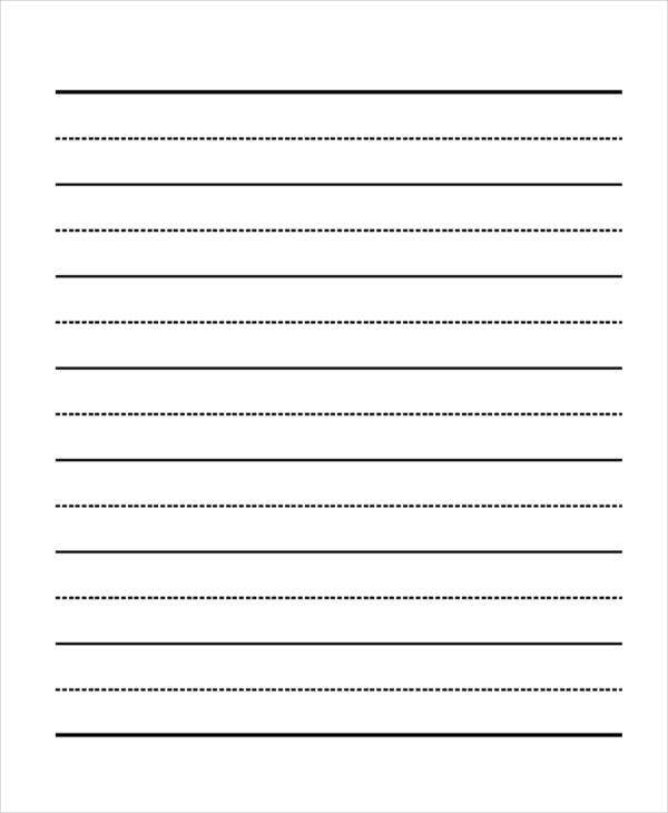 Primary School Lined Paper Printable