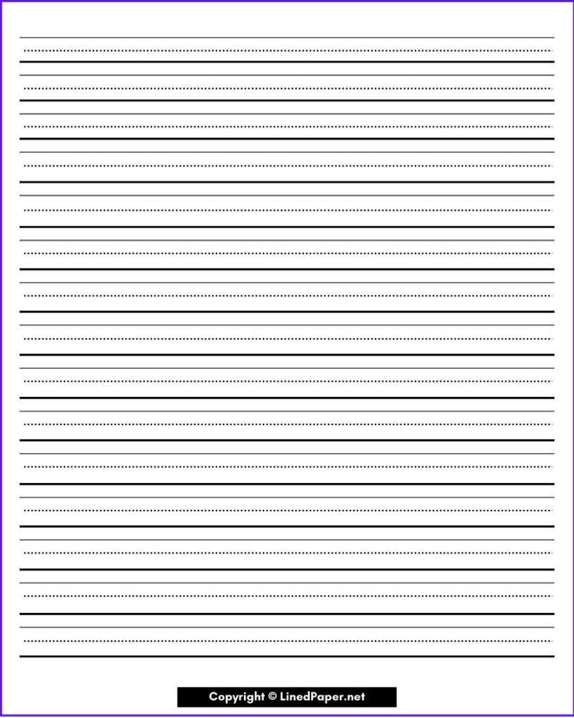 3 Free Lined Paper For Cursive Writing Templates In PDF | Lined Paper ...