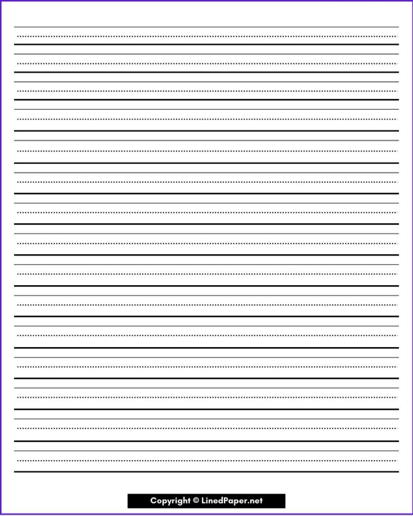 3 Free Lined Paper For Cursive Writing Templates In PDF Lined Paper