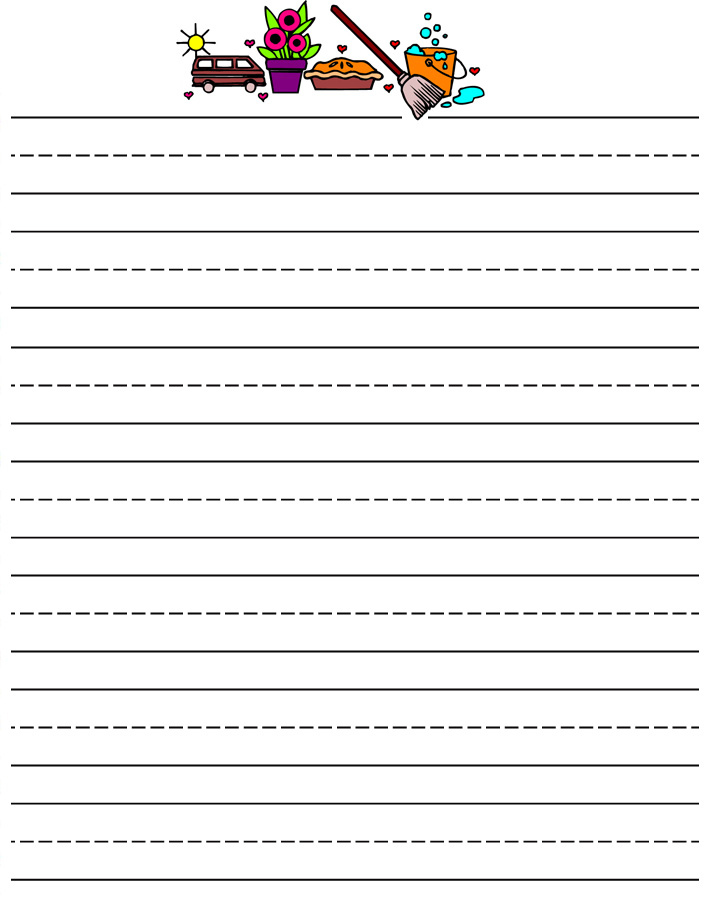 4 Best Free Printable Lined Writing Paper Kids Printablee