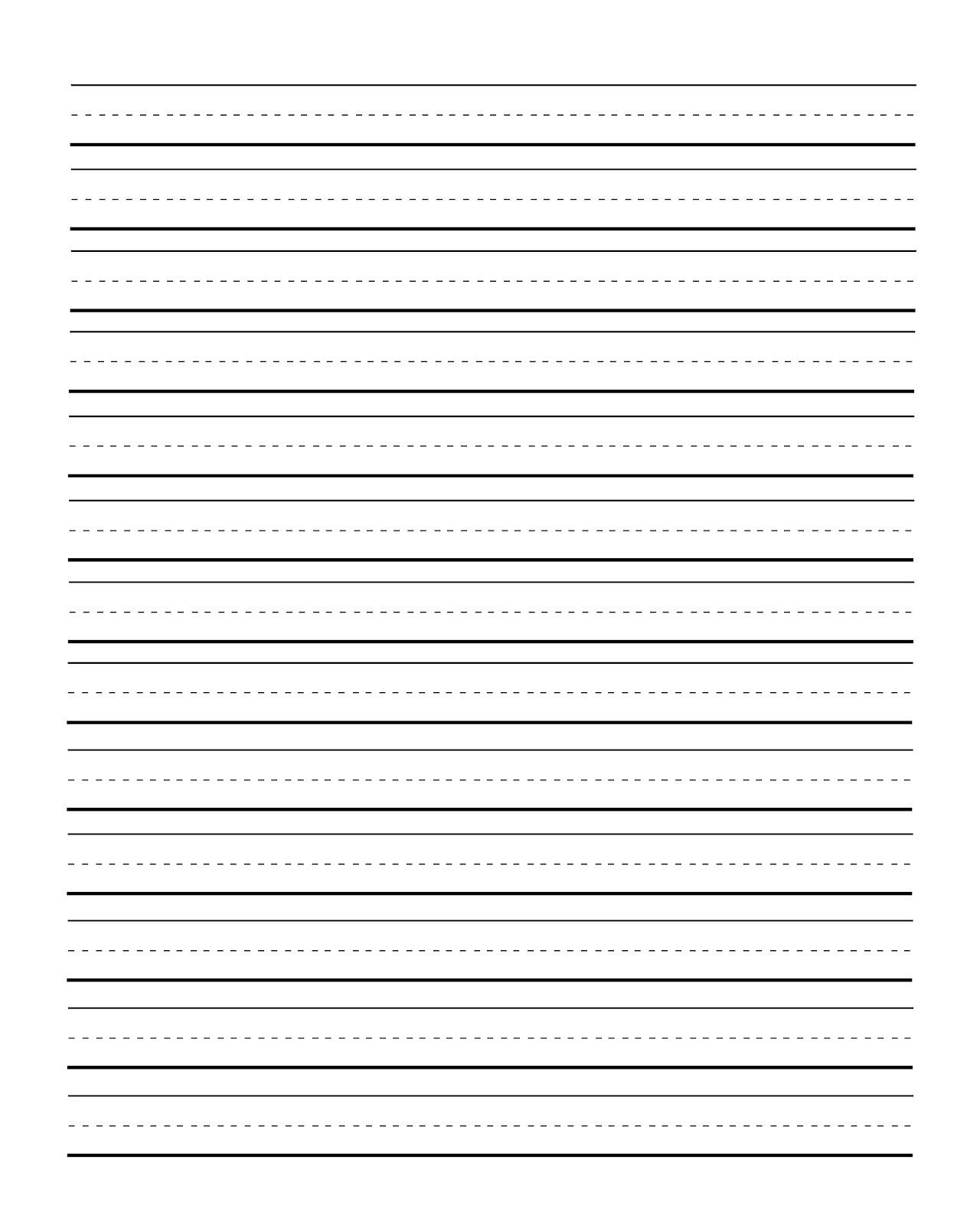 6 Best Images Of For First Grade Printable Lined Writing Paper First 