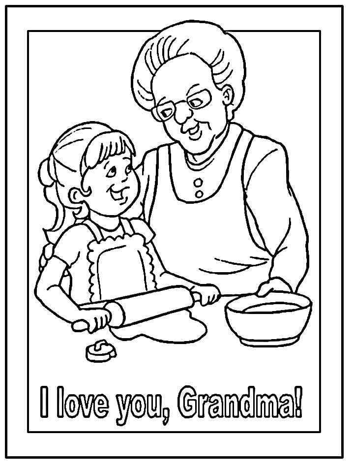 Printable Kids Lined Writing Paper Grandma And Granddaughter