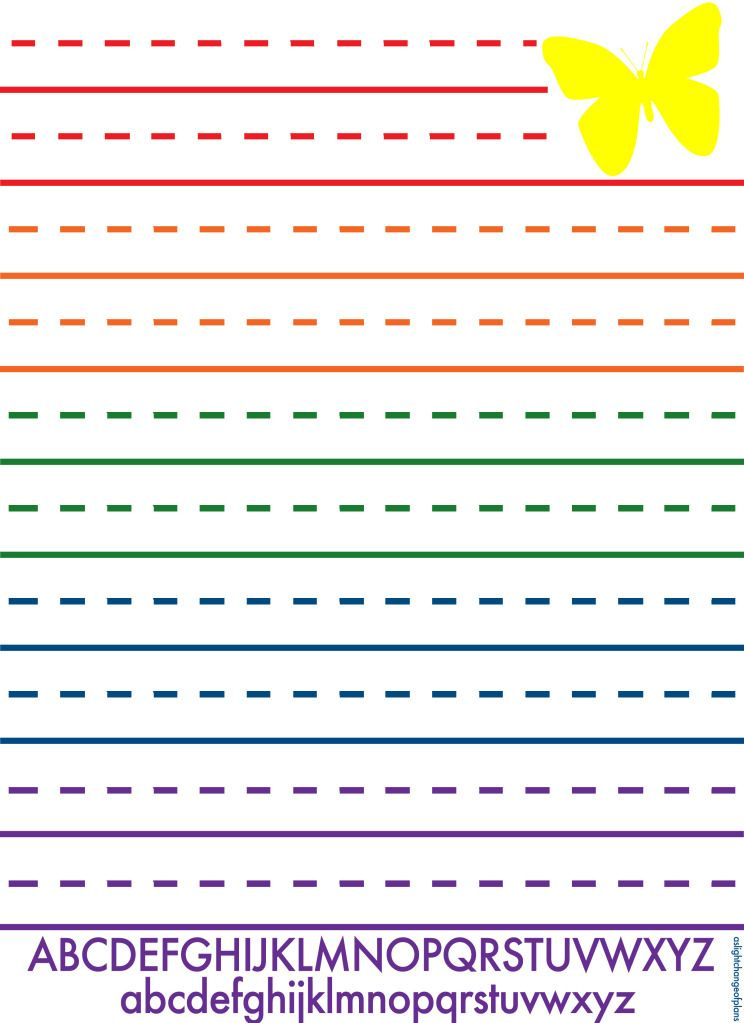 Lined Printable Paper For Pre K Kids