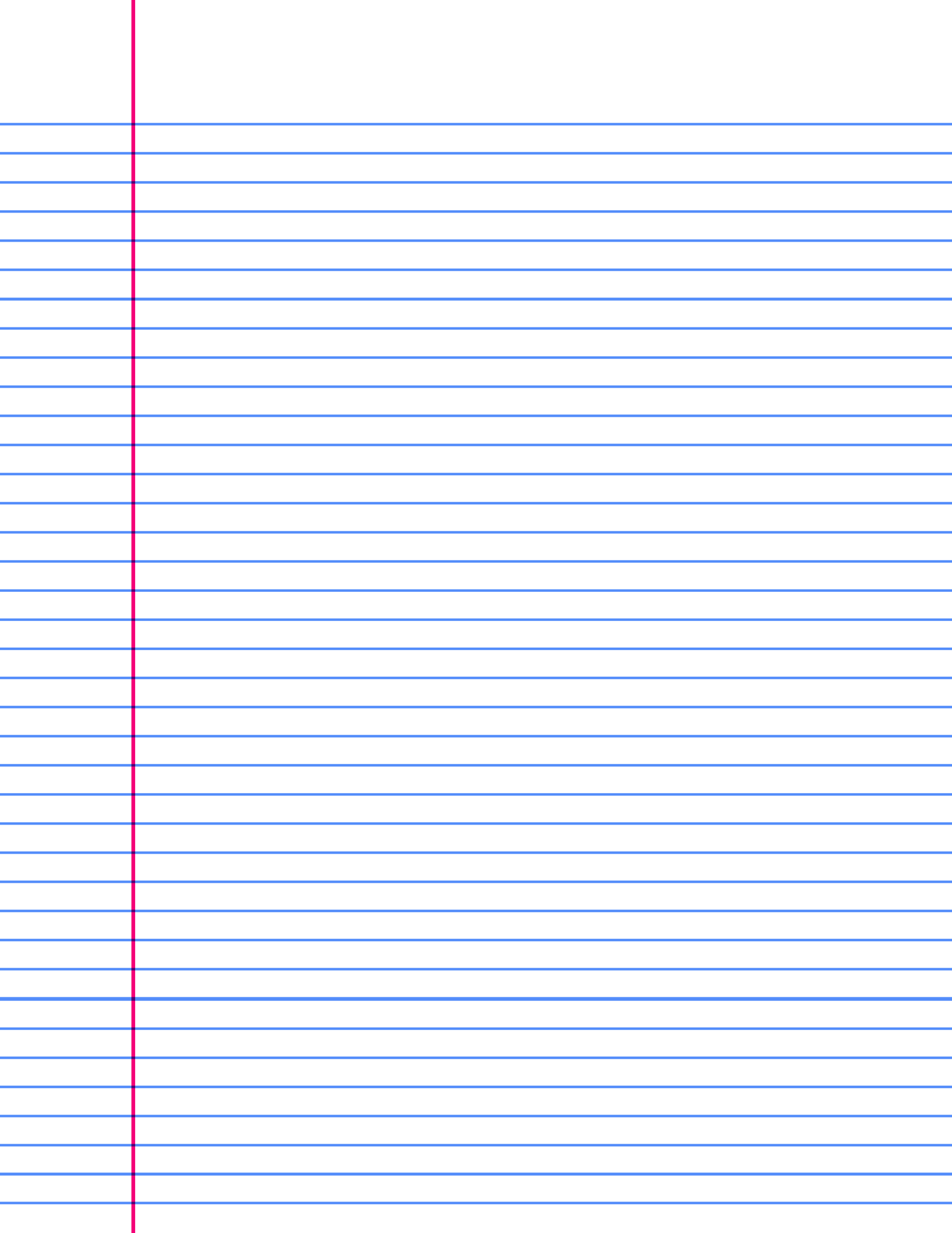 Lined Writing Paper Template Blue Lines