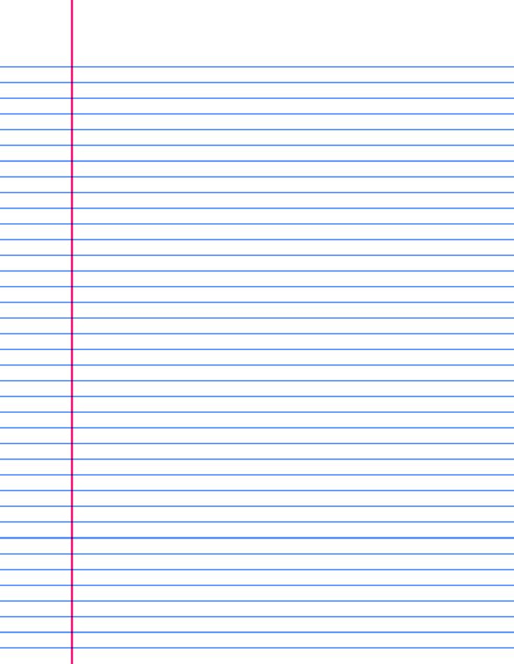 Lined Paper Template A4