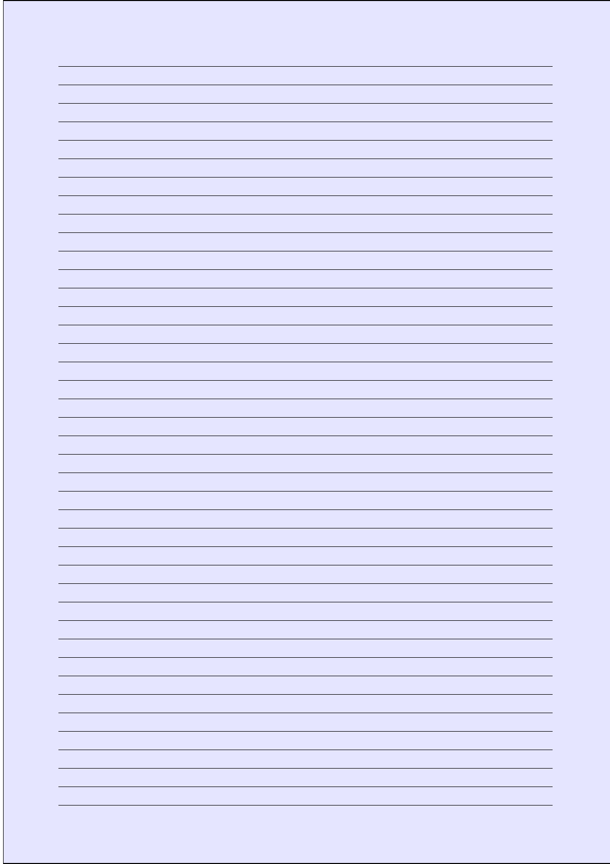 A4 Size Lined Paper With Narrow Black Lines Light Blue Free Download