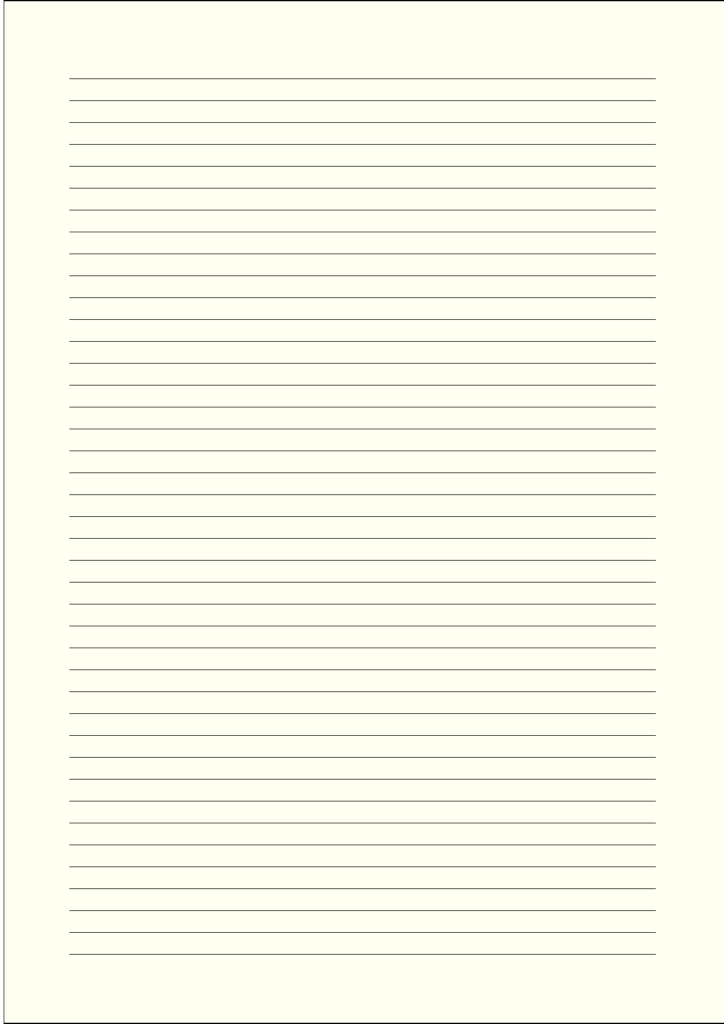 A4 Size Lined Paper With Narrow Black Lines Pale Yellow Free Download ...