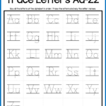 Alphabet Letter Tracing On Primary Writing Lines Letter Tracing
