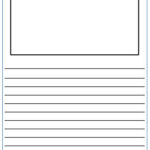 Blank Story Paper Blank Spot For A Picture And Lines Under For Your