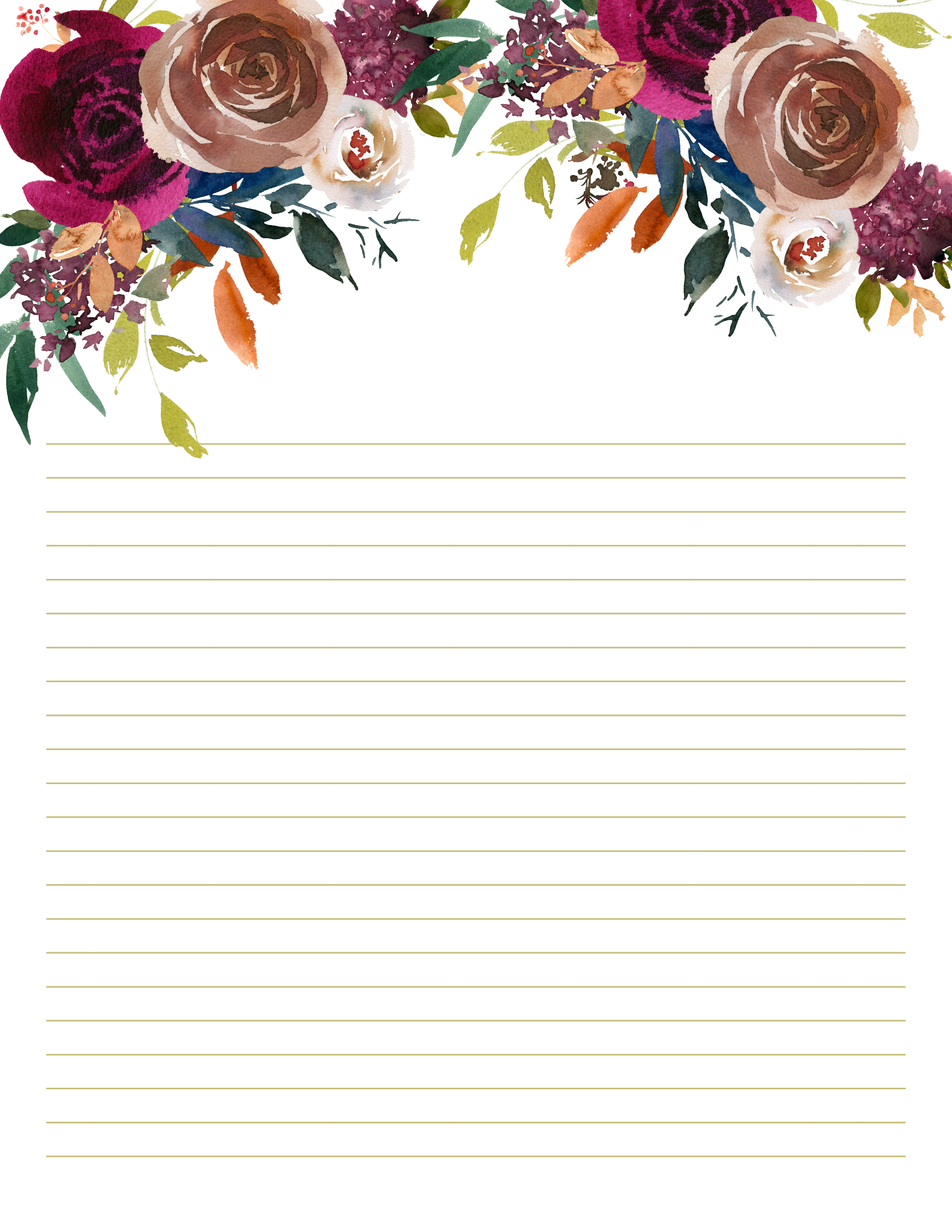 Boho Chic Stationery Writing Paper Printable Stationery Free 