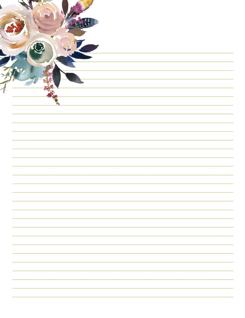 Cute Lined Paper To Print And Download Other Lines Templates | Lined ...