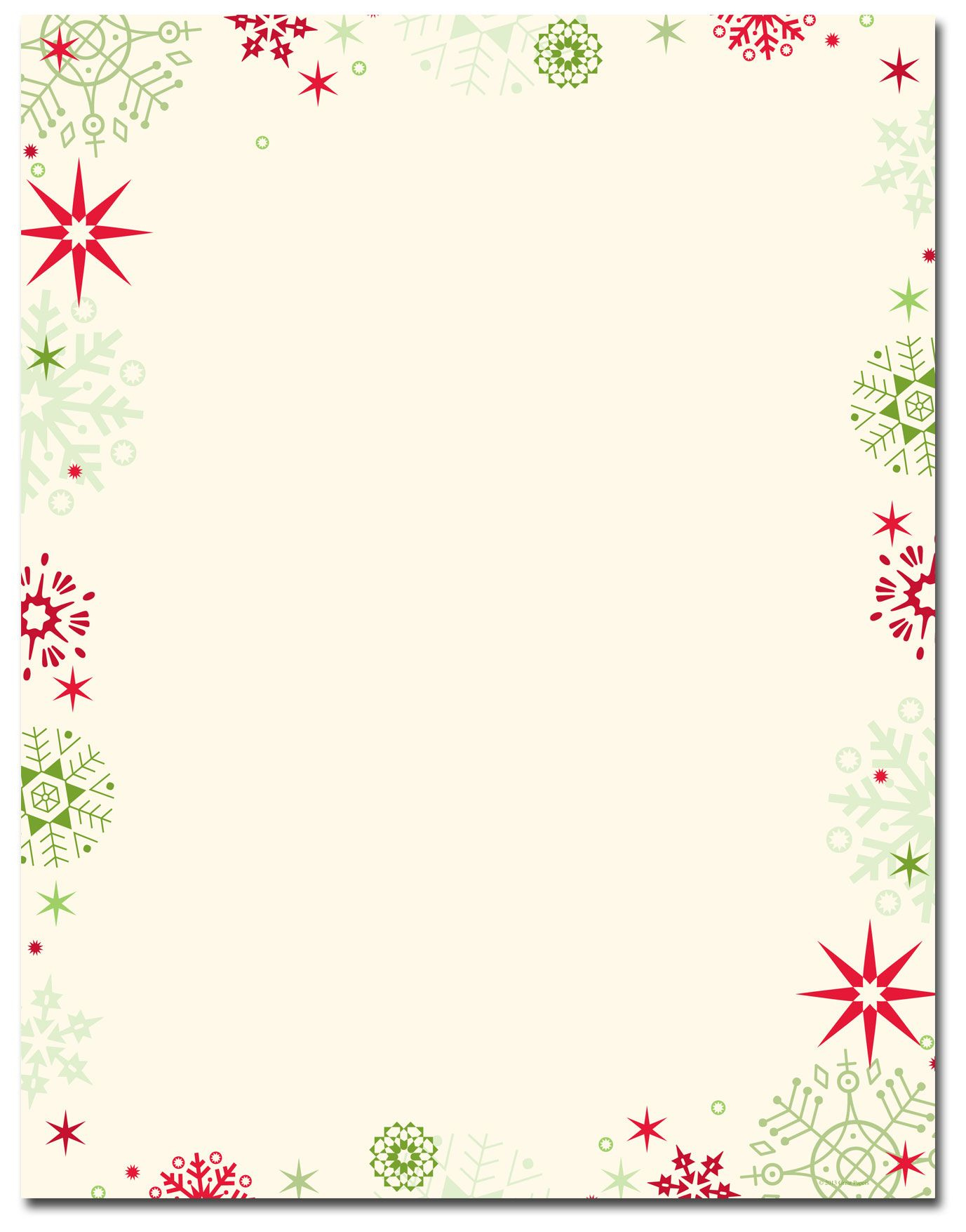 Designer Invitation Paper Theme Letterhead Stationery Christmas 