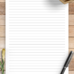 Download Printable Lined Paper Template Narrow Ruled 1 4 Inch PDF