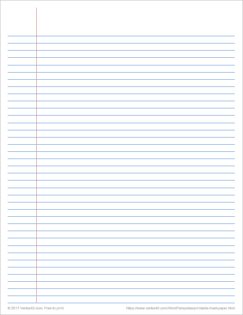 Print Off Lined Paper