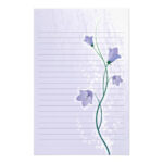 Elegant Lavender Floral Wedding Lined Paper Zazzle