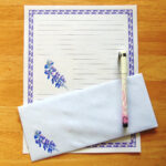 Elegant Purple Lupine Flower Lined Stationery Set With 12 Etsy