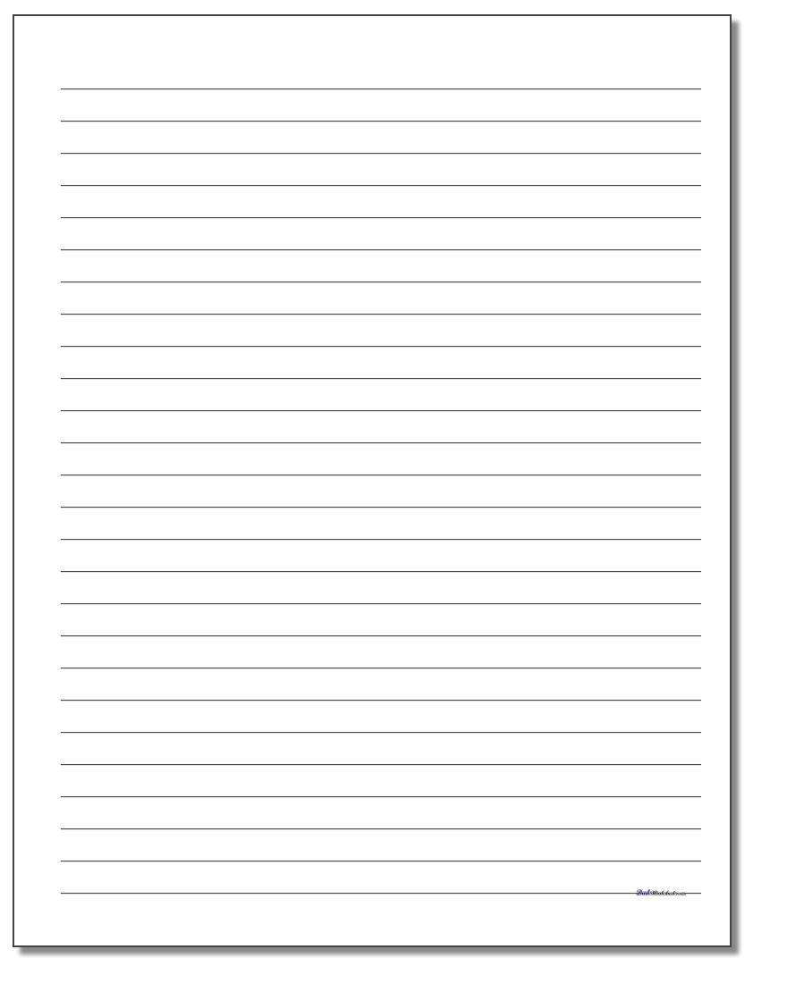 Elementary Lined Paper Printable Free