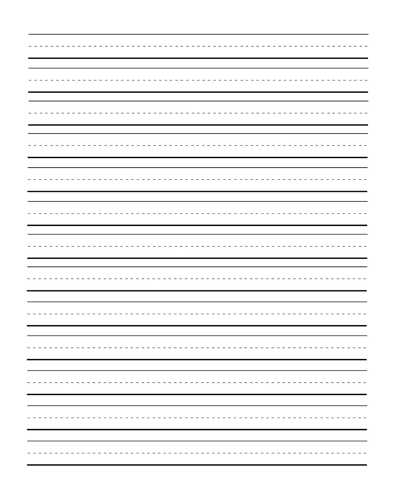 Elementary Lined Paper Printable Free