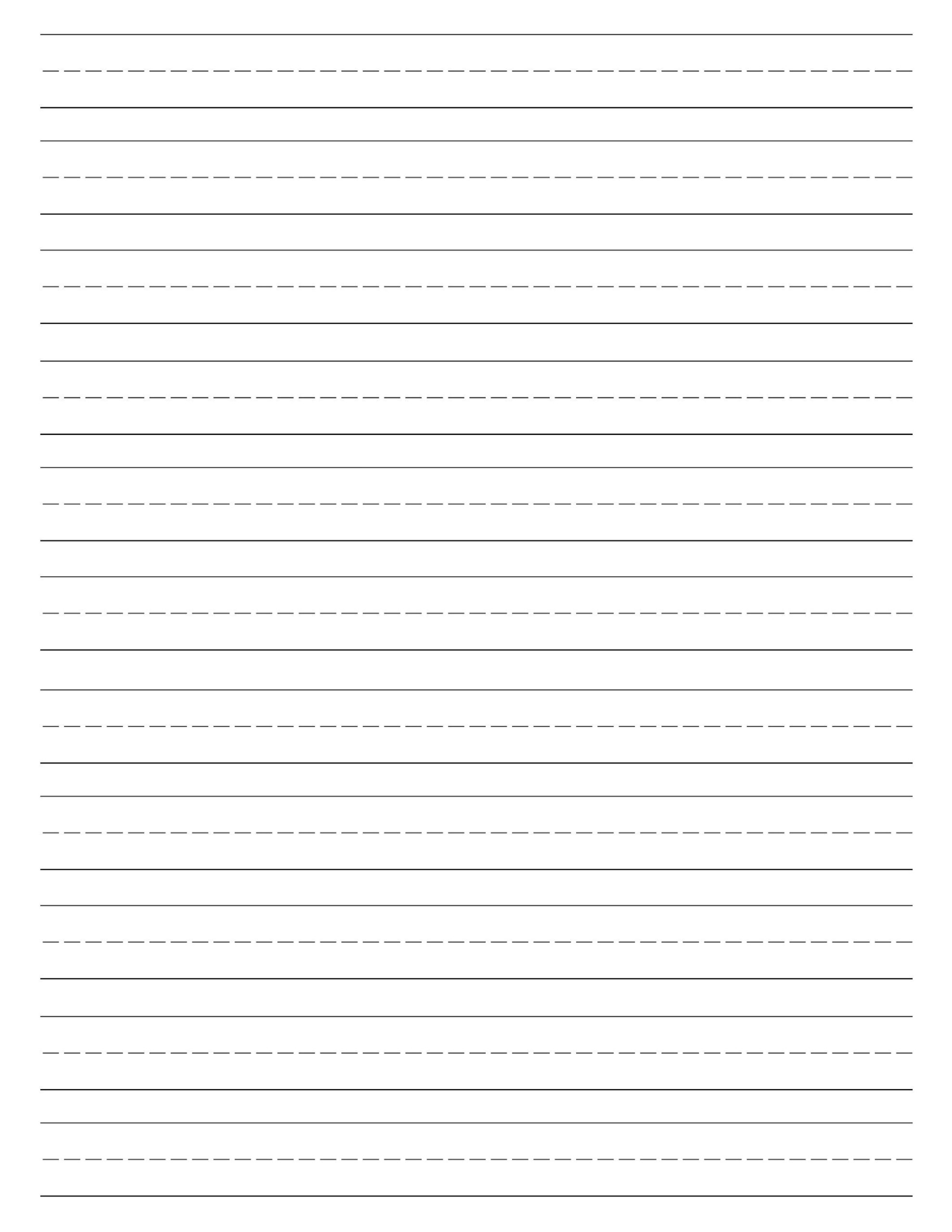 Elementary Lined Paper Printable Free Free Printable