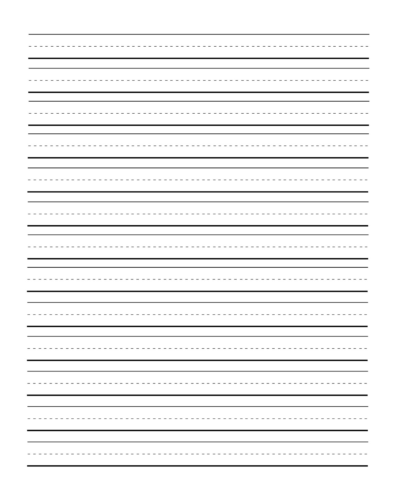 Elementary Lined Writing Paper Printable Free