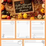 Fall Lined Writing Papers The Curriculum Corner 123