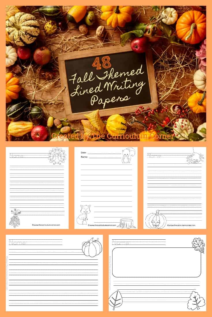 Lined Paper You Can Print Autumn