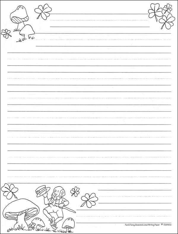 Fancy Seasonal Lined Writing Paper Lined Writing Paper Christmas 
