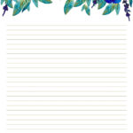Floral Writing Paper Printables Letter Paper 8 5 X 11 In Floral Card