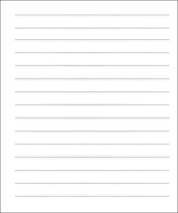 Printable Lined Paper For Kids Free