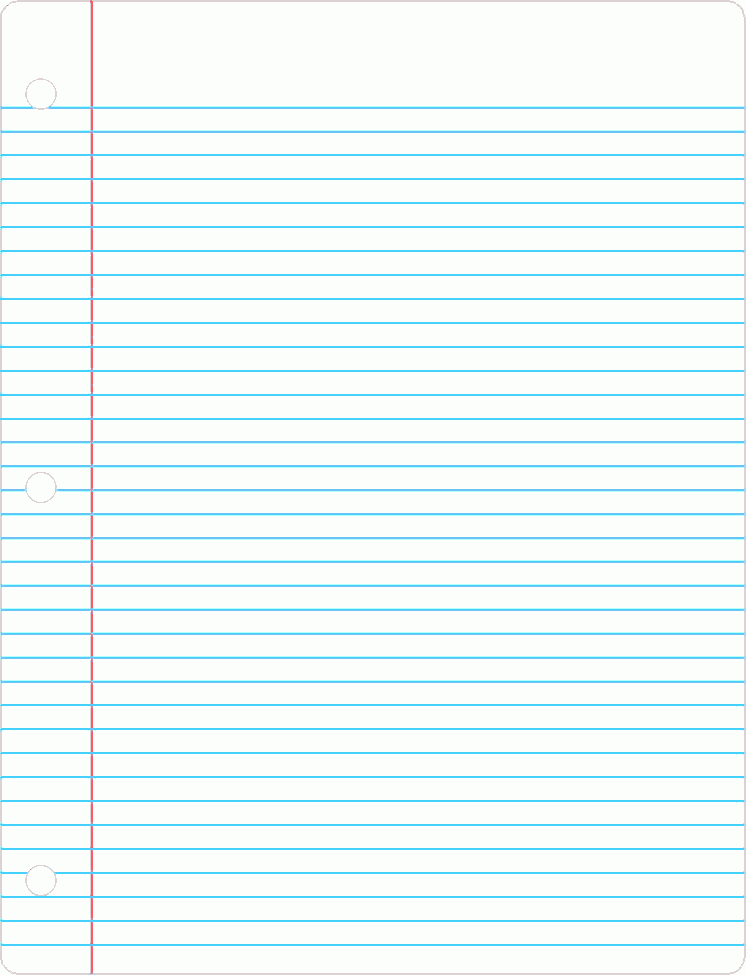 Lined Paper Printable Blue
