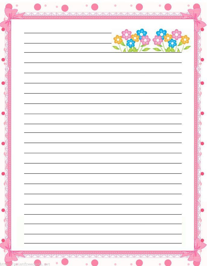 Free Lined Handwriting Paper With Border Free Printable Stationery 