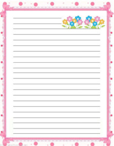 Free Lined Handwriting Paper With Border Free Printable Stationery ...