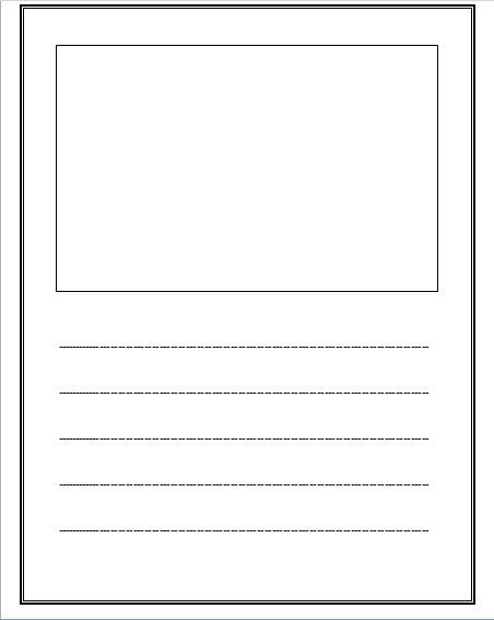 Free Lined Paper With Space For Story Illustrations Lined Writing 