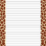 Free Printable Giraffe Print Stationery In JPG And PDF Formats The