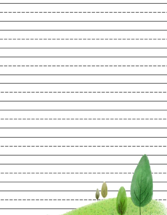 Lined Paper Template For Kids