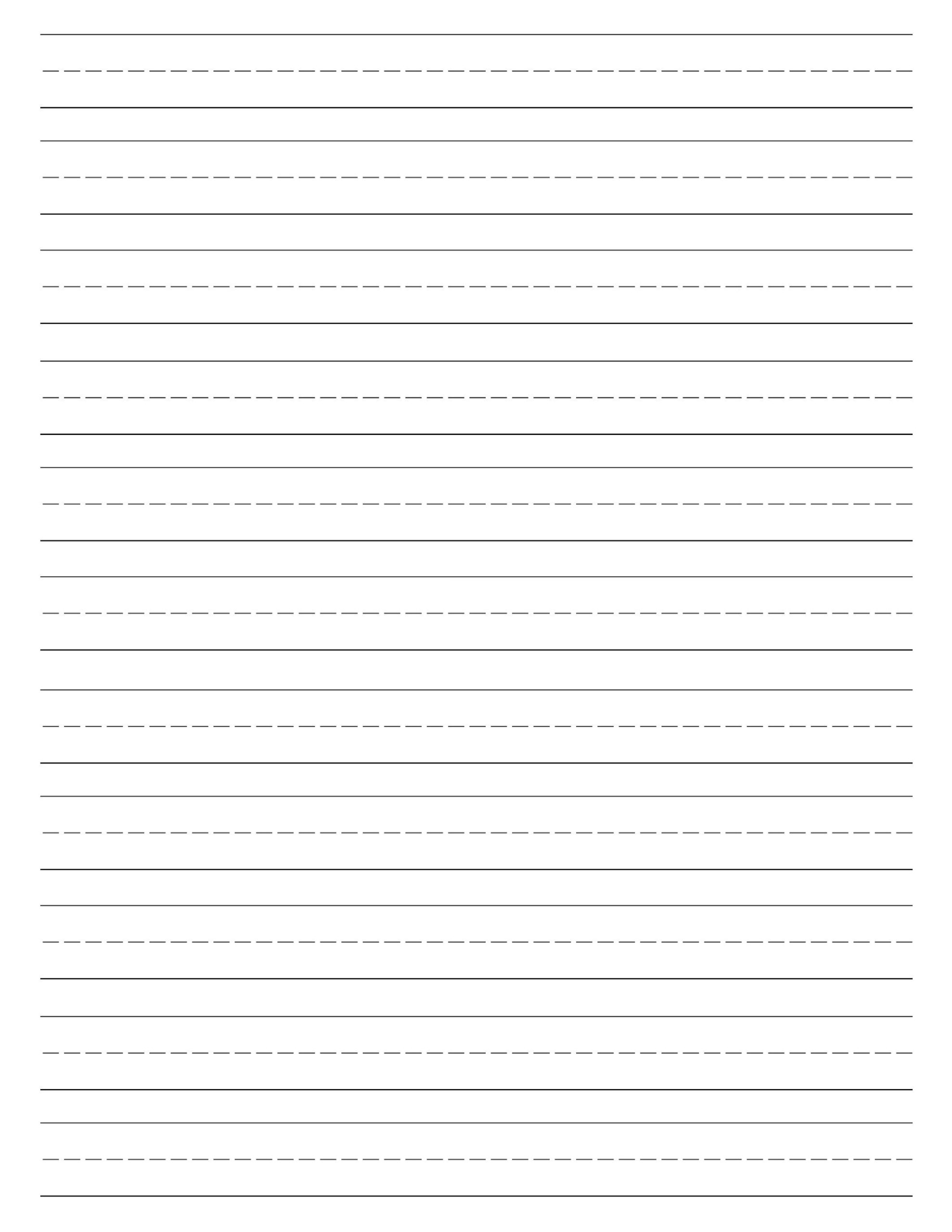 Lined Paper For Learning To Write