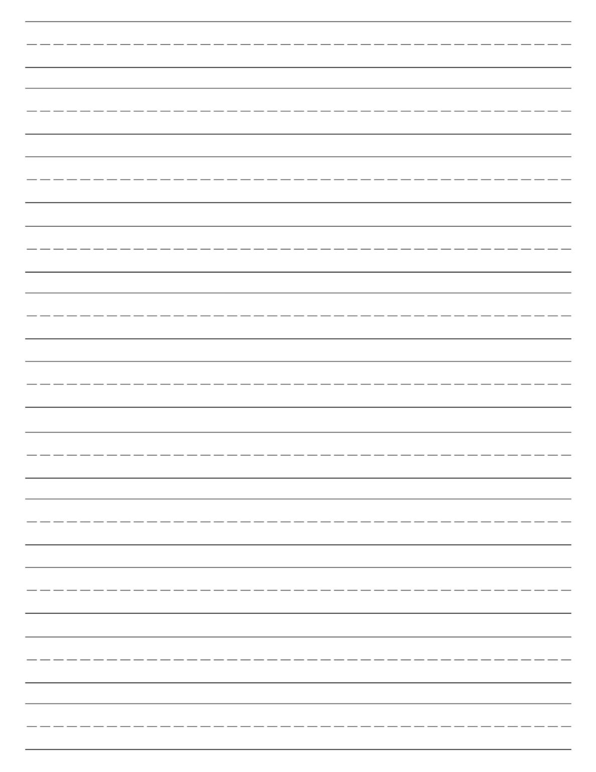 Free Printable Lined Paper Handwriting Paper Template Paper Trail 