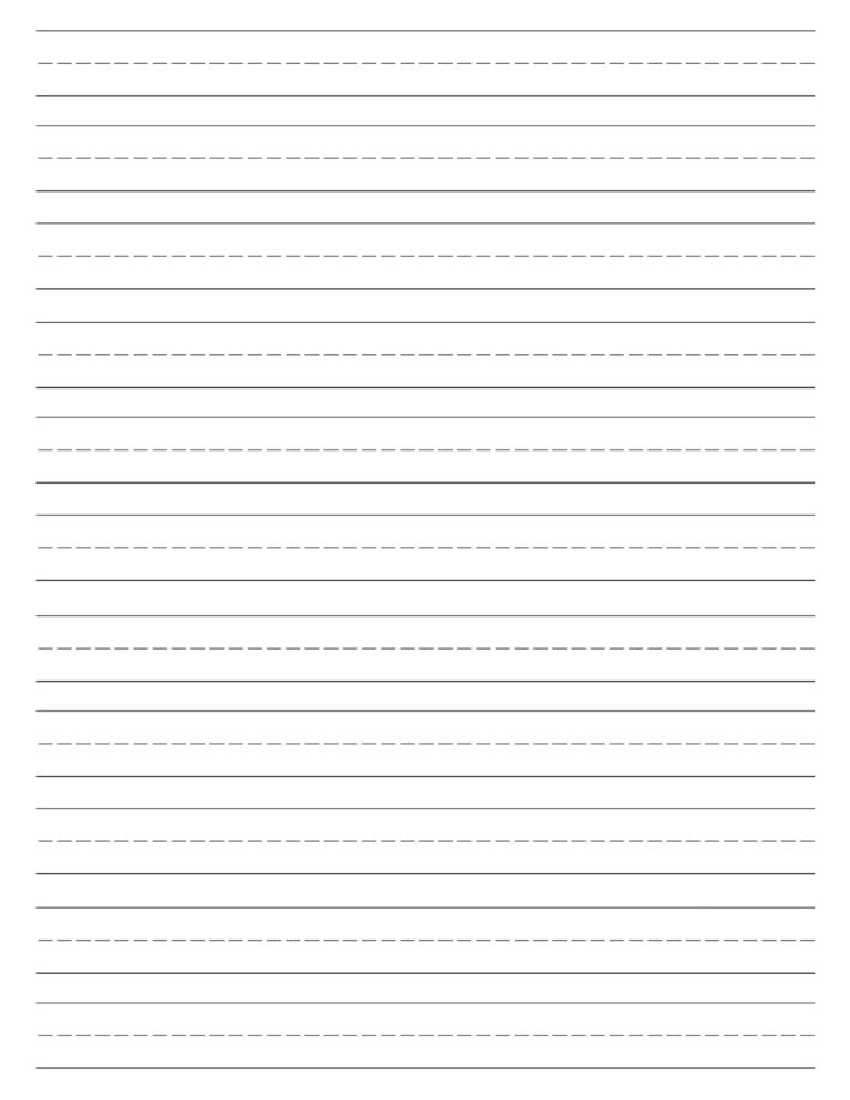 Free Printable Lined Paper Handwriting Paper Template Paper Trail 