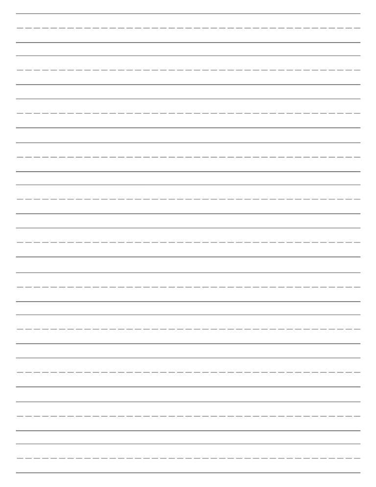 Free Printable Lined Paper Handwriting Paper Template Paper Trail ...