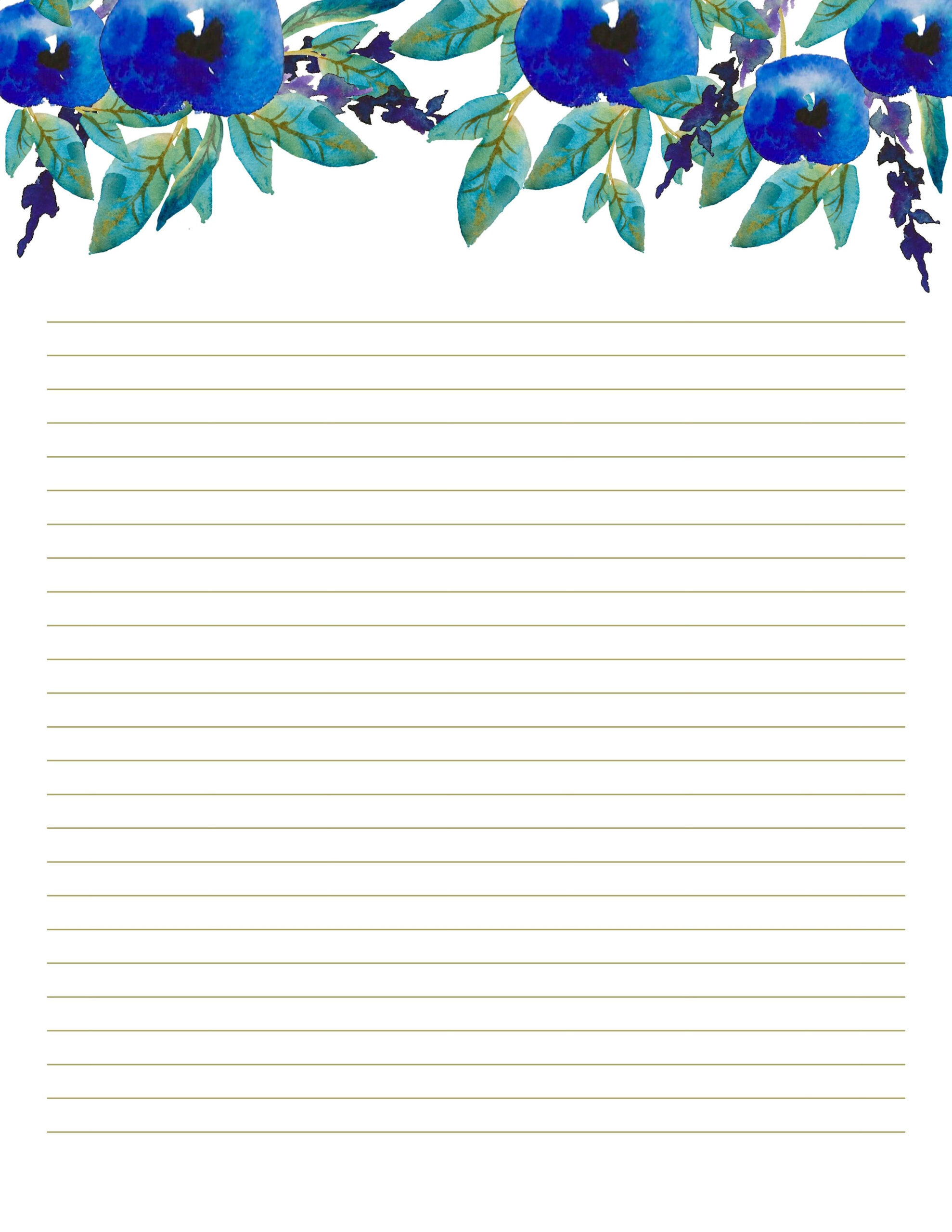 Free Printable Decorative Lined Paper